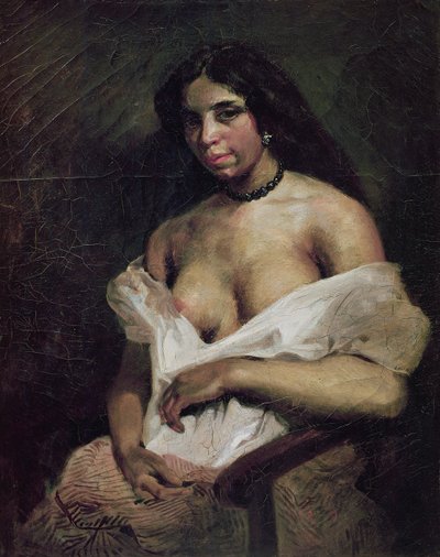 Una donna mulatta, c.1821-24 da Ferdinand Victor Eugene Delacroix